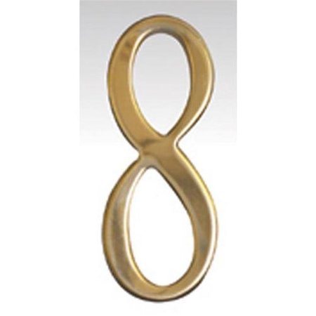 MAILBOX ACCESSORIES Mailbox Accessories BR3-8 Brass Address Numbers Size - 3; Number - 8-Brass BR3-8